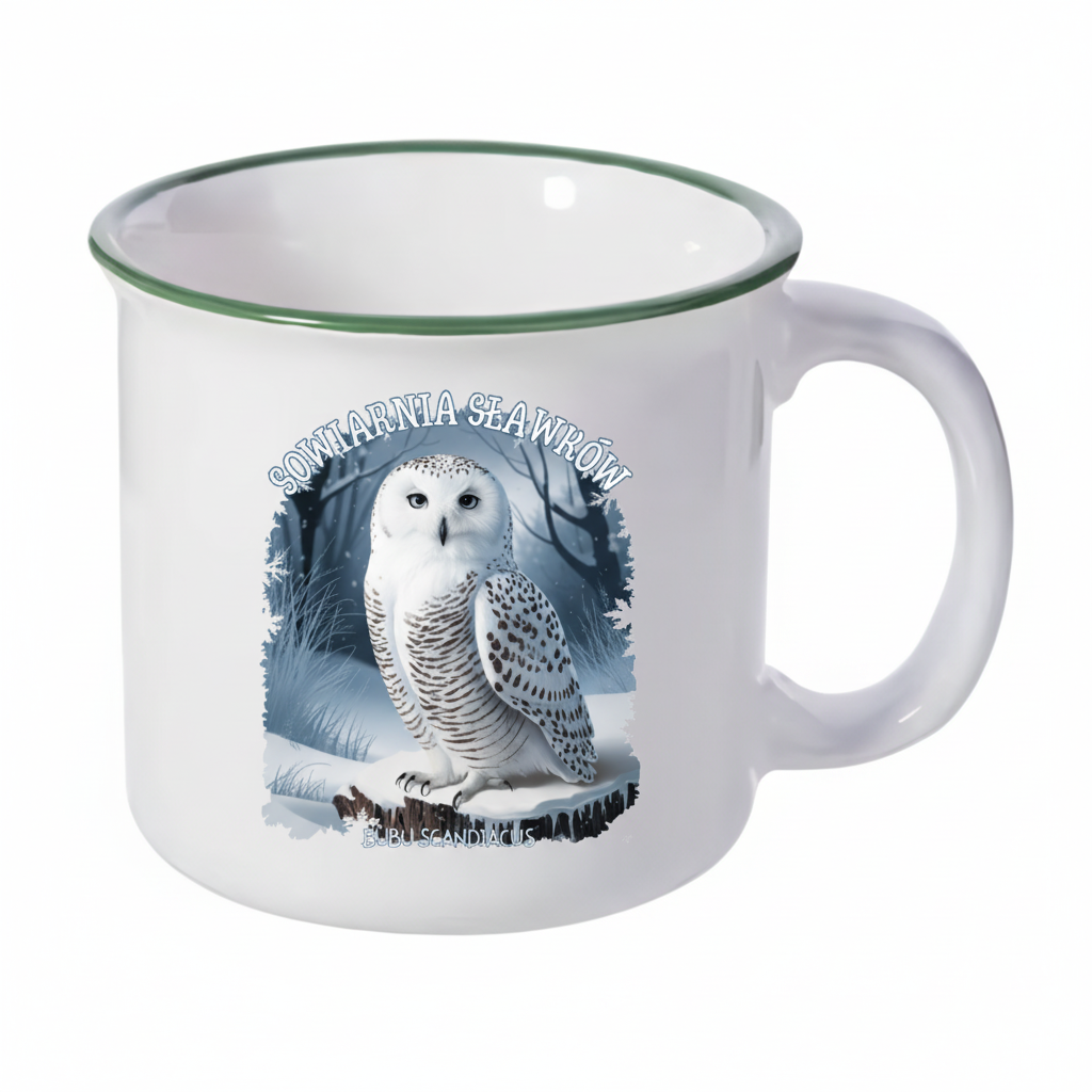 kubek sowa Bubo scandiacus