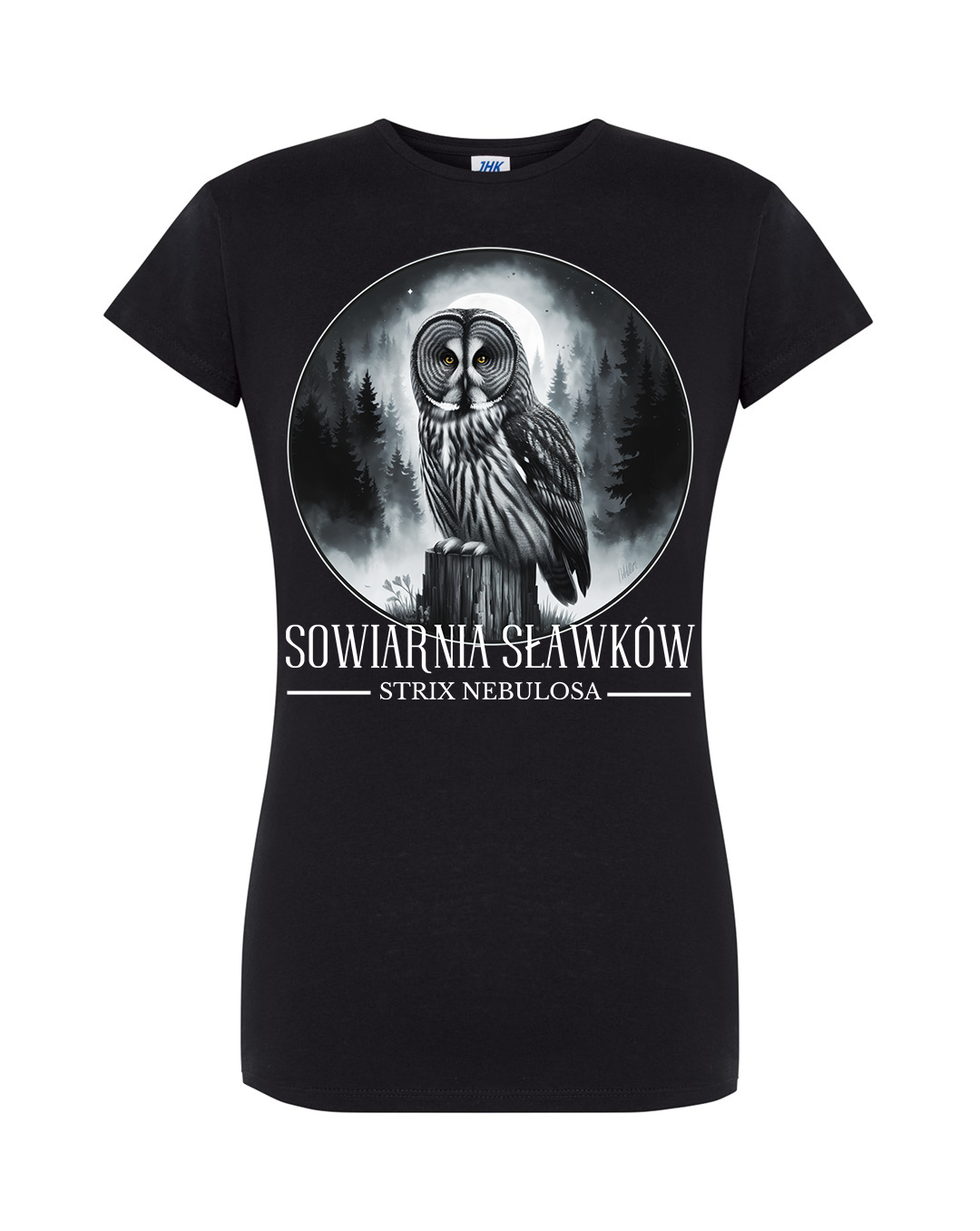 koszulka damska - sowa Strix nebulosa