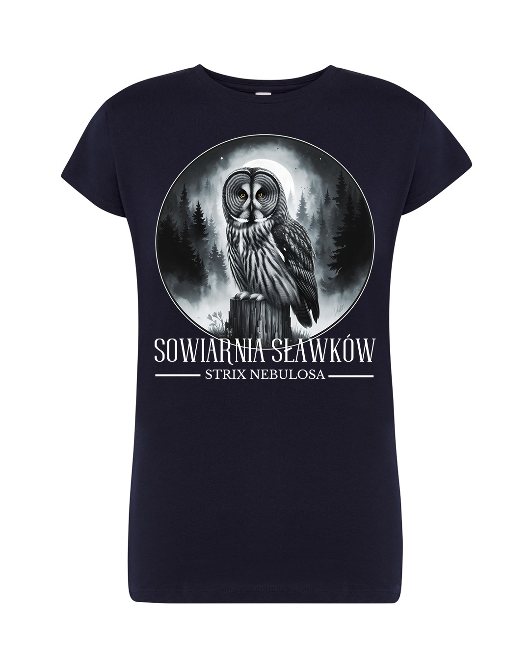 koszulka damska - sowa Strix nebulosa
