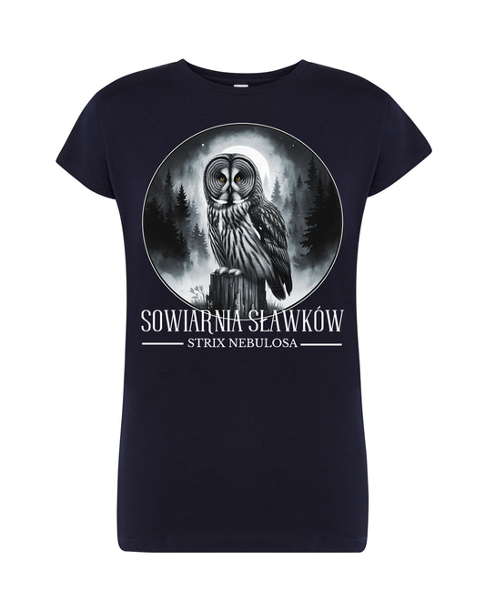 koszulka damska - sowa Strix nebulosa