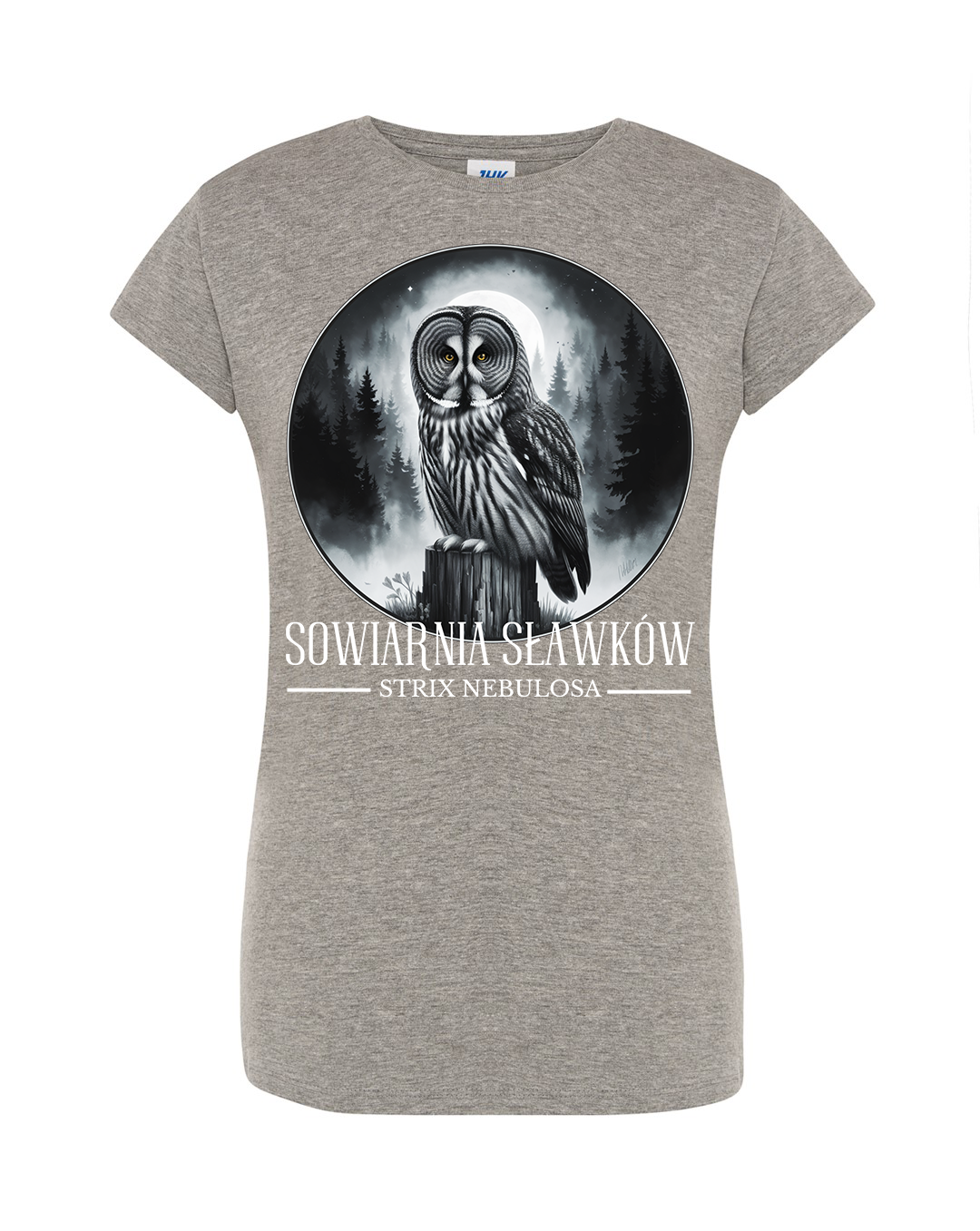 koszulka damska - sowa Strix nebulosa