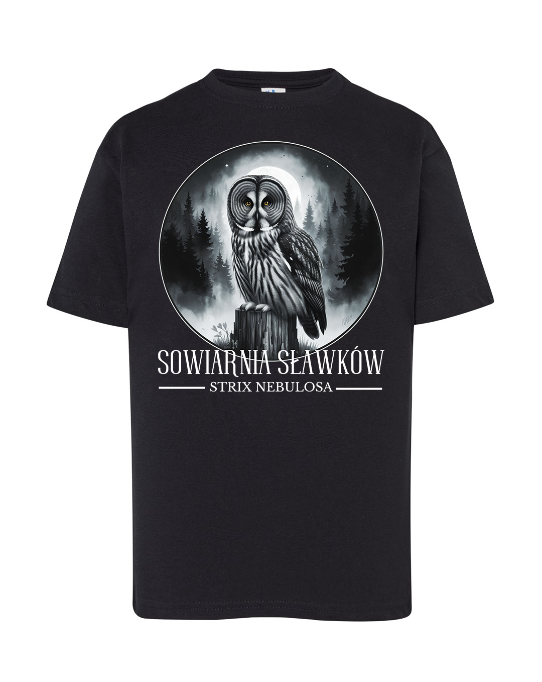 koszulka dziecięca - sowa Strix nebulosa