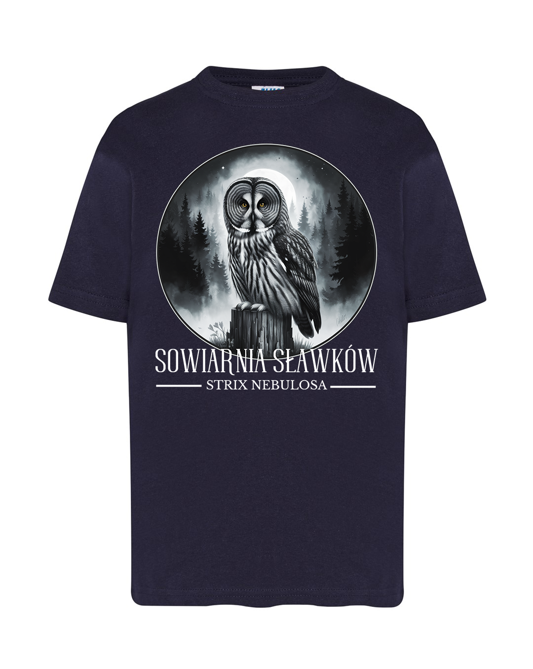 koszulka dziecięca - sowa Strix nebulosa