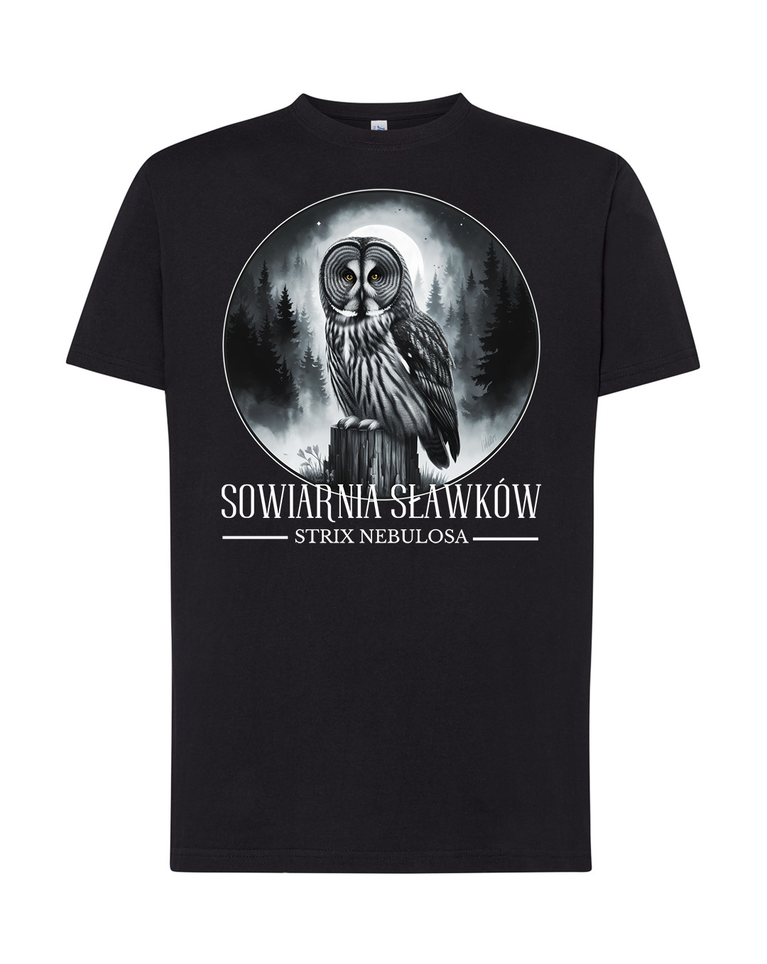 koszulka męska - sowa Strix nebulosa