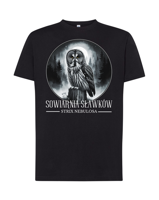 koszulka męska - sowa Strix nebulosa