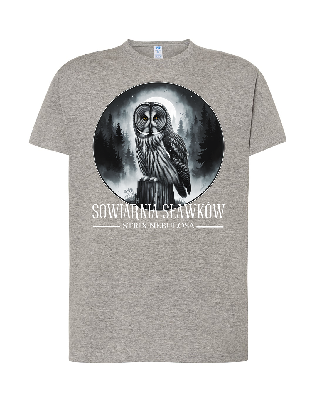 koszulka męska - sowa Strix nebulosa