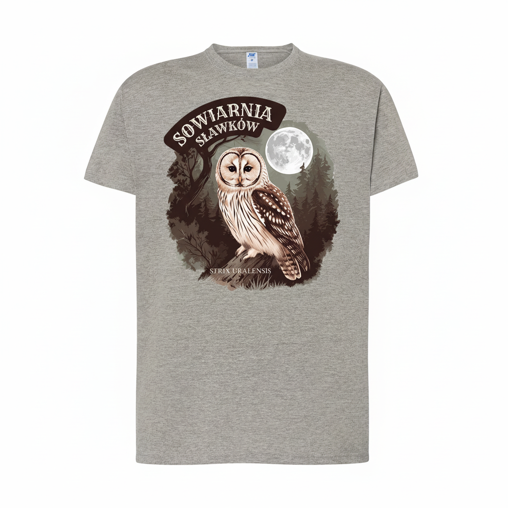 koszulka męska - sowa Strix uralensis